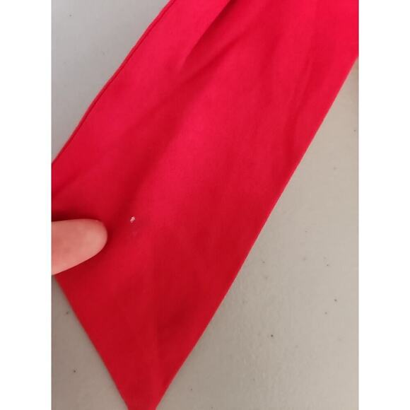 NWD By Anthropologie Plisse Pleated Open Back Halter Jumpsuit Size 0 Red 9C401 - Picture 11 of 14